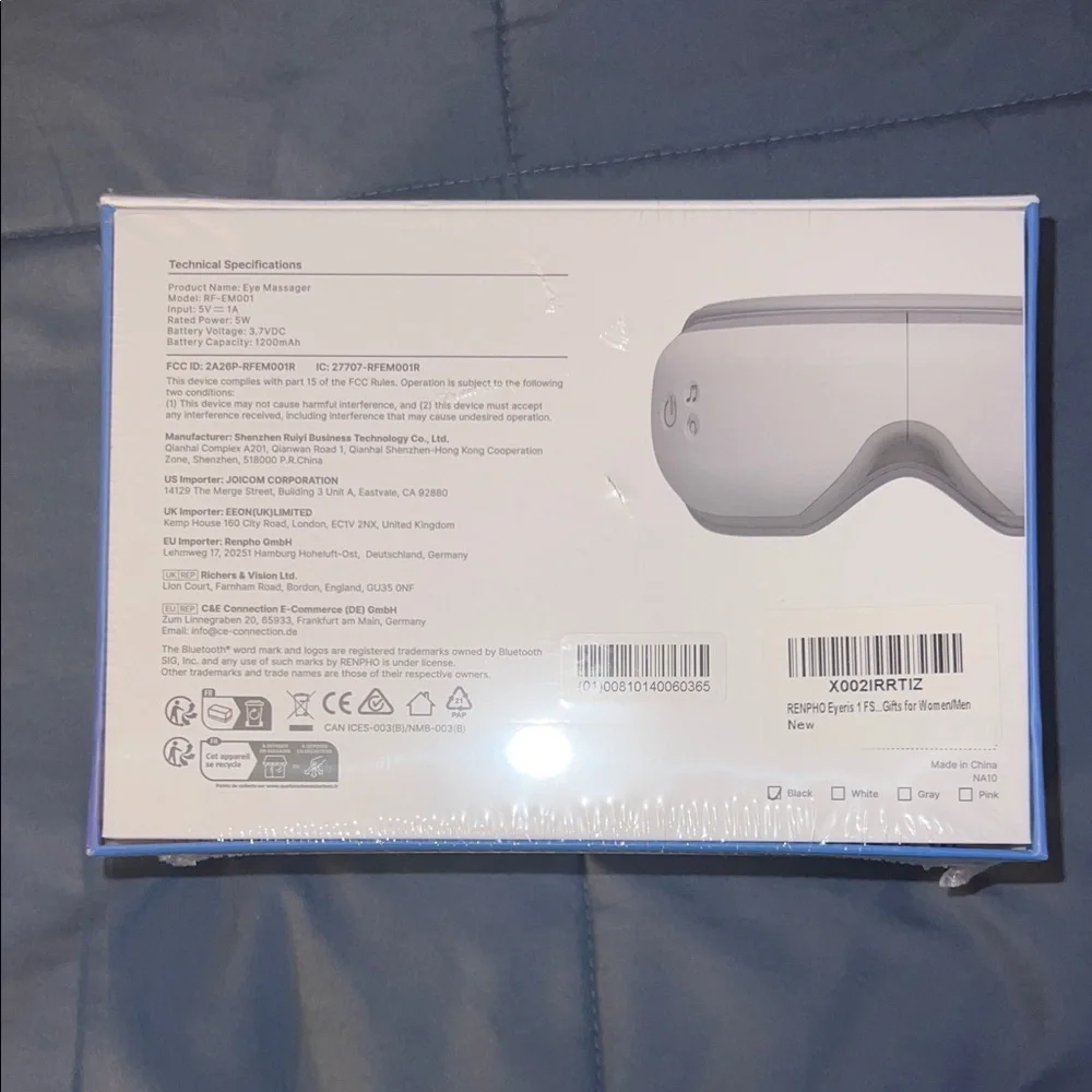 RENPHO Eyeris 1 Eye Massager - Gray & Neck/Shoulder Wrap